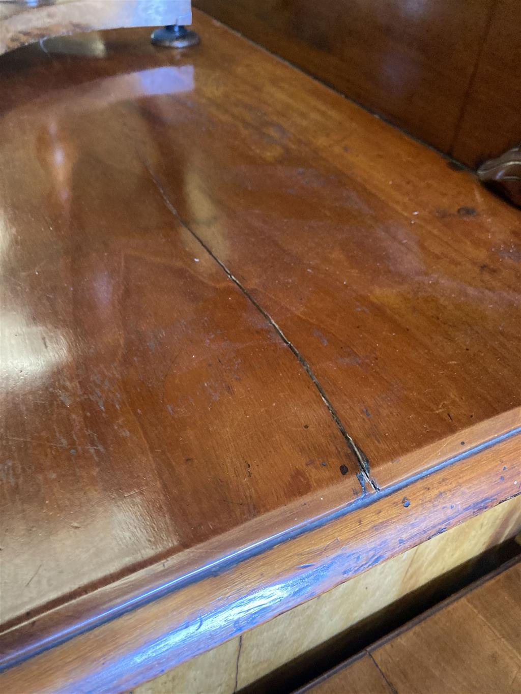 A Victorian carved mahogany sideboard fitted drawers and cupboard, length 150cm, depth 56cm, height 166cm